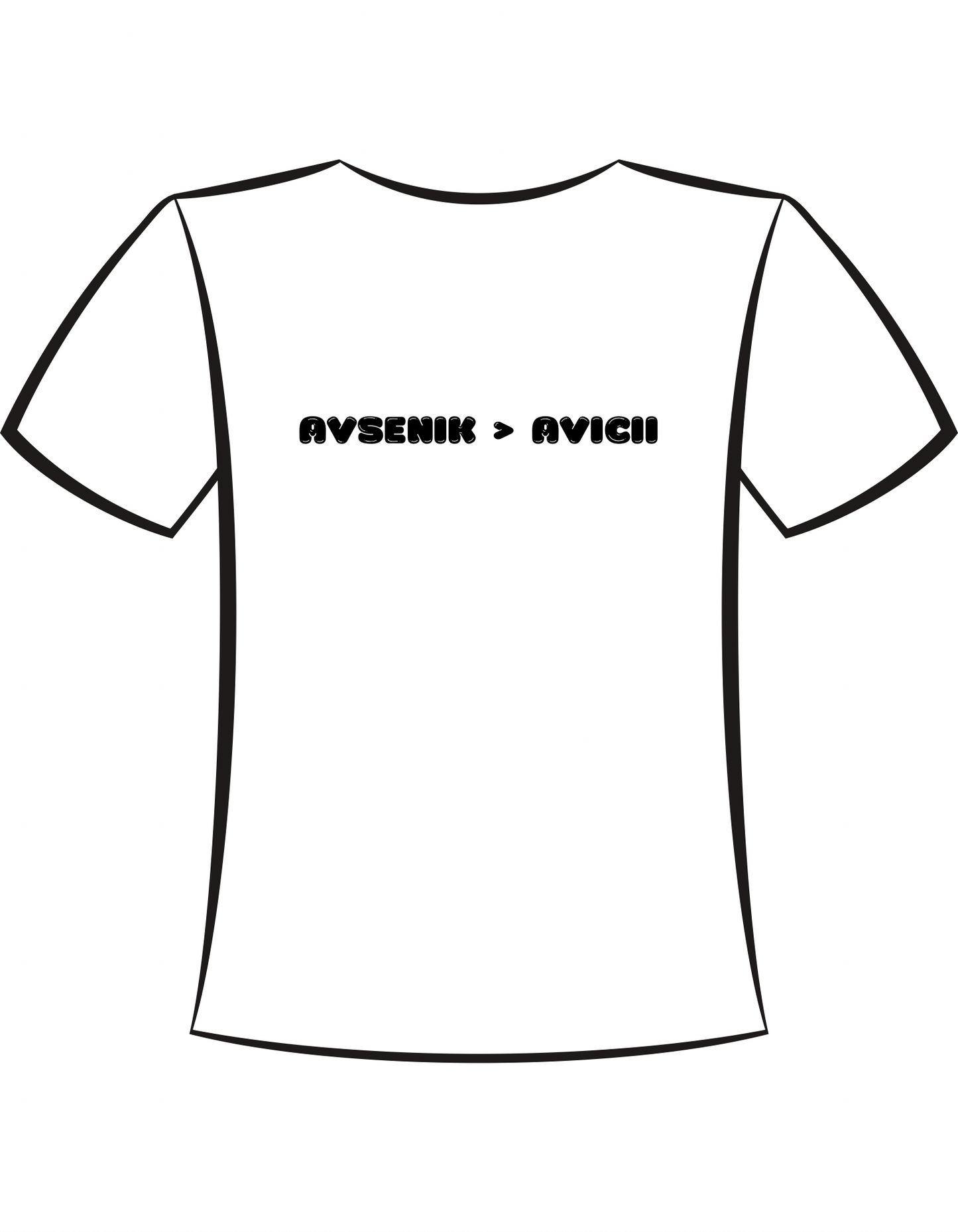 Majica "AVSENIK > AVICII" - PREDNAROČILO